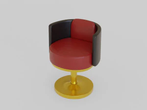 gold armchair 3D Model