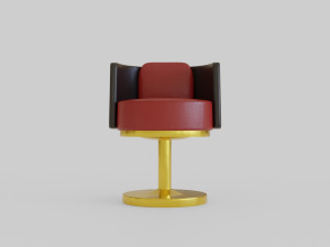gold armchair 3D मॉडल