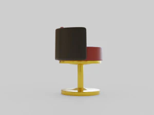 gold armchair 3D Model