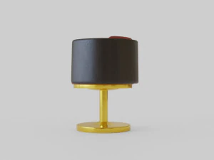 gold armchair 3D Model
