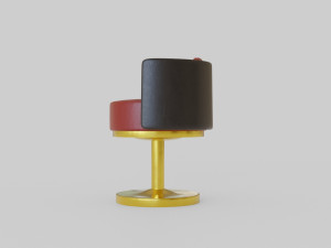 gold armchair 3D मॉडल