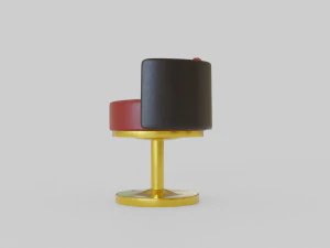 gold armchair 3D Model