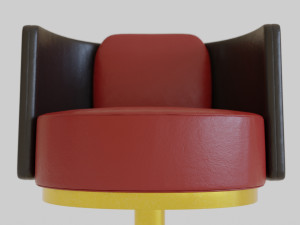 gold armchair 3D मॉडल