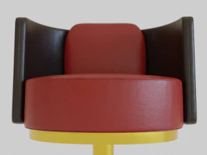 gold armchair 3D Model
