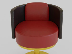 gold armchair 3D Model