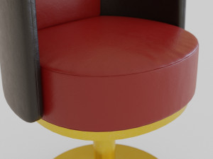gold armchair 3D मॉडल