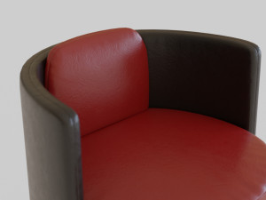 gold armchair 3D मॉडल