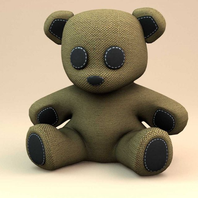 little teddy bear Model 3D .c4d .max .obj .3ds .fbx .stl .blend 
