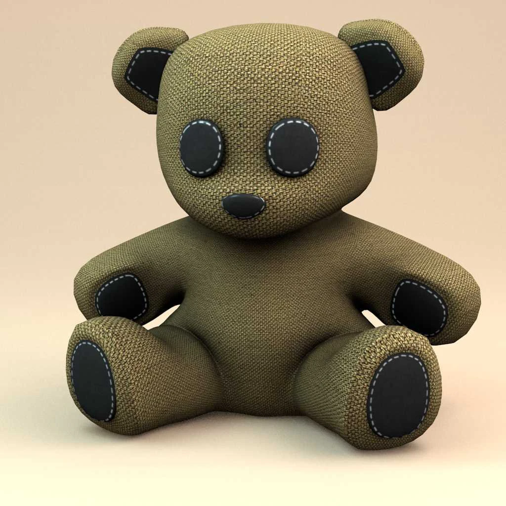 little teddy bear 3D Model .c4d .max .obj .3ds .fbx .stl .blend 