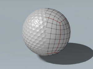 golfball gameready Model 3D