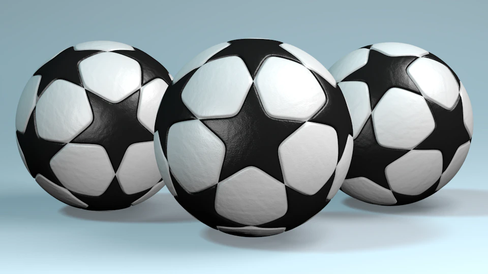 star soccer ball 3D Model .c4d .max .obj .3ds .fbx .stl .blend 