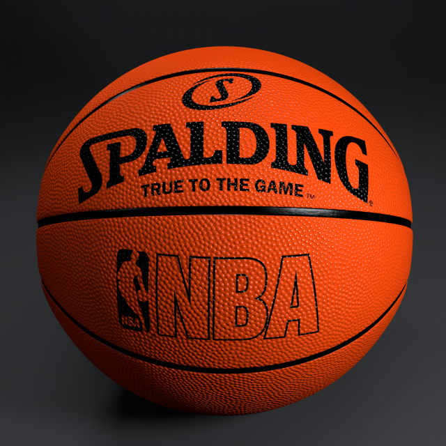 basketball spalding 3D Модель .c4d .max .obj .3ds .fbx .stl .blend 