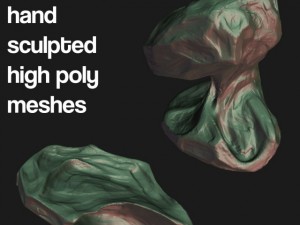 low poly rocks game assets 3D Модель