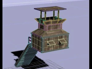 ahşap kule 3D Model