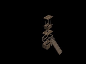wooden tower 3D Model