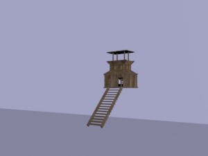 wooden tower 3D Model