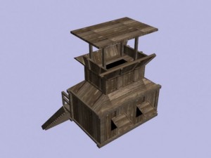 wooden tower 3D Model