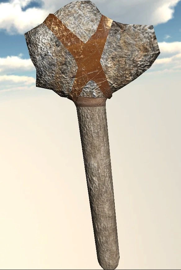stone hatchet 3D Model .c4d .max .obj .3ds .fbx .stl .blend 