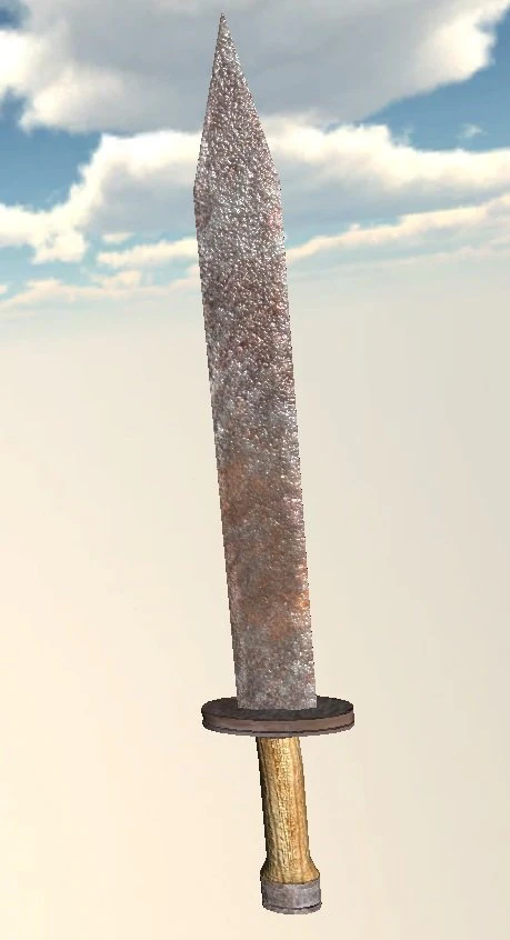 rusty sword 3D Model .c4d .max .obj .3ds .fbx .stl .blend 