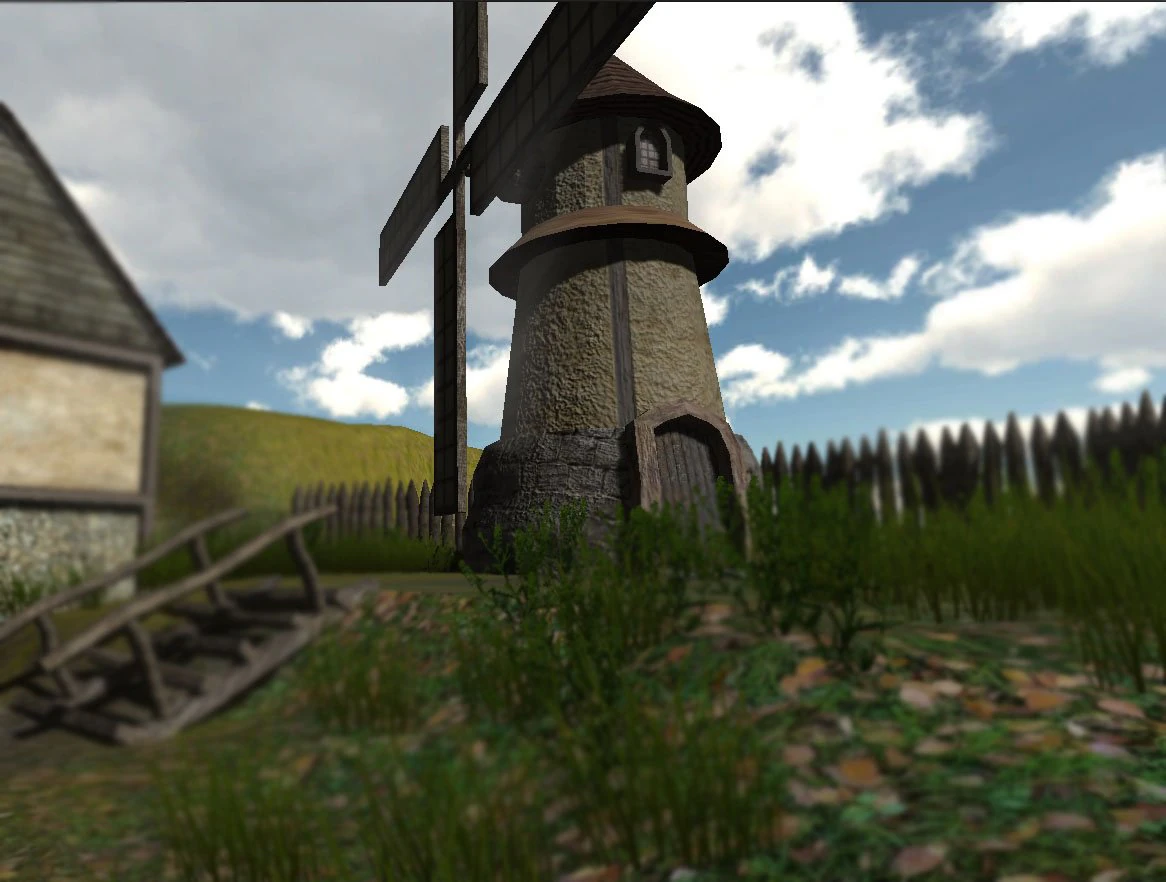 medieval wind mill animatedsound 3D Model .c4d .max .obj .3ds .fbx .stl .blend 