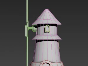 medieval wind mill animatedsound 3D Model