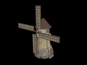 medieval wind mill animatedsound 3D Model