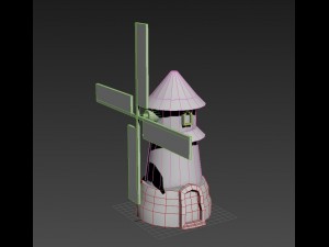 medieval wind mill animatedsound 3D Model