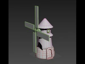 medieval wind mill animatedsound 3D Model