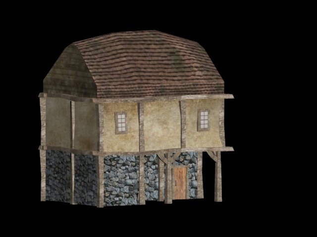 medieval house 3D Модель .c4d .max .obj .3ds .fbx .stl .blend 