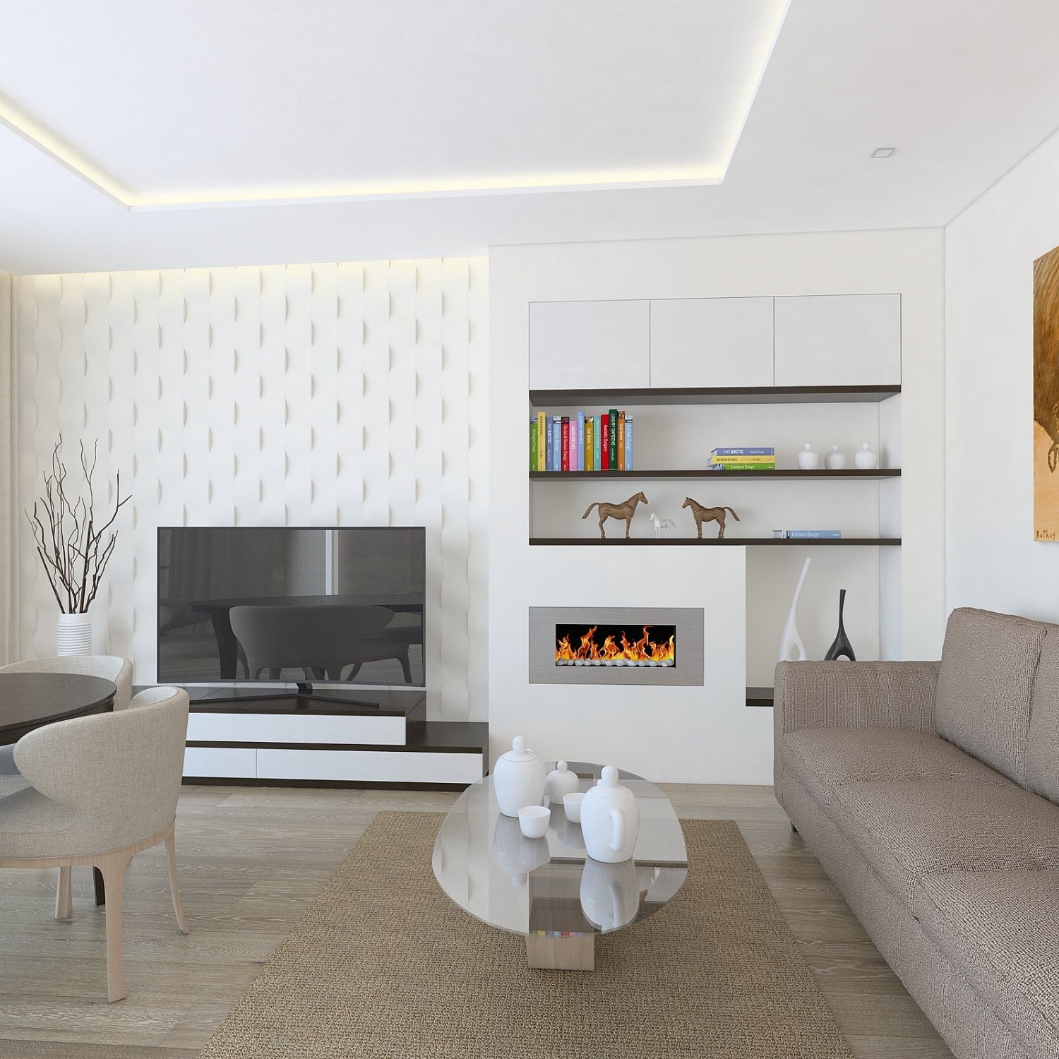 Spacious Living Room 3d Model In Living Room 3dexport