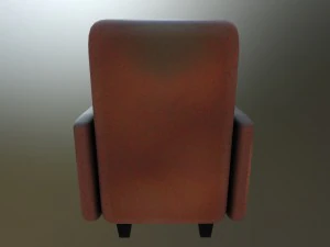 leather chair worn 3D Model