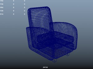 leather chair worn 3D Модель