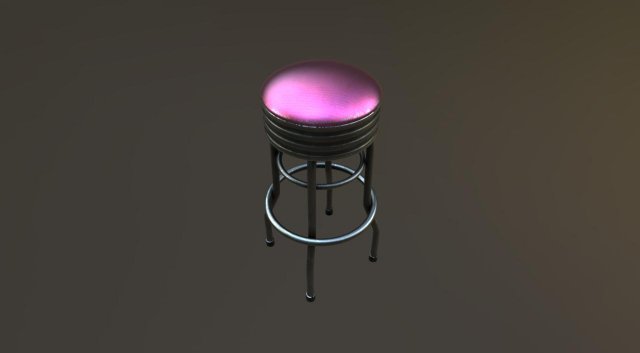 barstool used worn aged 3D Model .c4d .max .obj .3ds .fbx .stl .blend 
