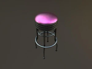 barstool used worn aged 3D Model