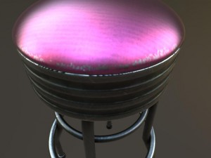 barstool used worn aged 3D Model