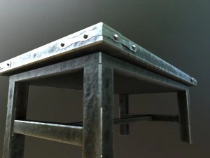 重金属のテーブル 3Dモデル