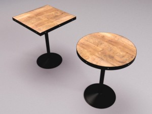 cafe tabbles 3D Model
