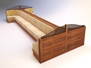cafe sofa 3D-Modell