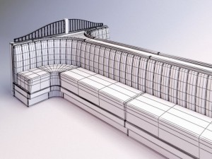 cafe sofa 3D Model