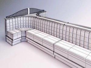 cafe sofa 3D Model