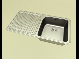 stainless steel sink Modelo 3D