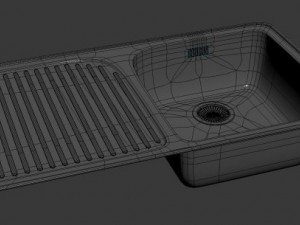 stainless steel sink Modelo 3D