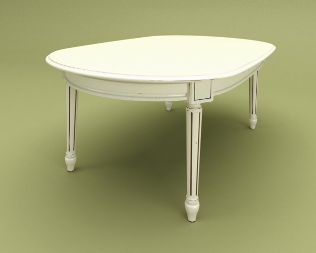 oval dining table Modelo 3D .c4d .max .obj .3ds .fbx .stl .blend 