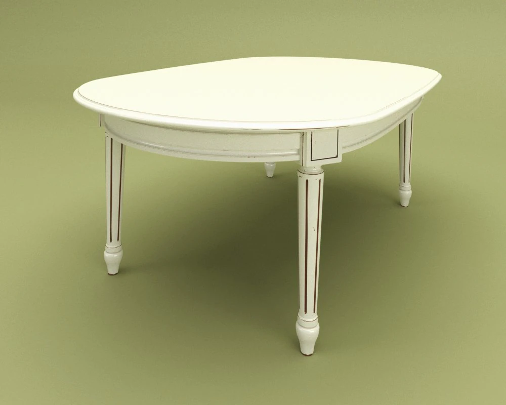 oval dining table 3D Model .c4d .max .obj .3ds .fbx .stl .blend
