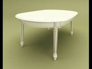 oval dining table Model 3D