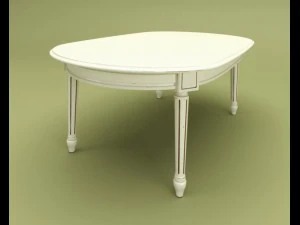 oval dining table 3D Model