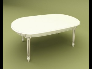 oval dining table Modelo 3D