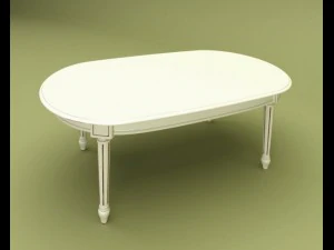 oval dining table 3D Model