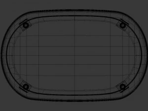 oval dining table 3D Model
