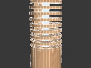 wooden lamp01 Modelo 3D
